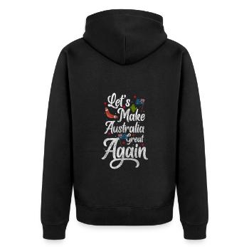 Outback holiday ready for a holiday - Unisex Premium Organic Zip Hoodie - black - Back - Nico (187cm)