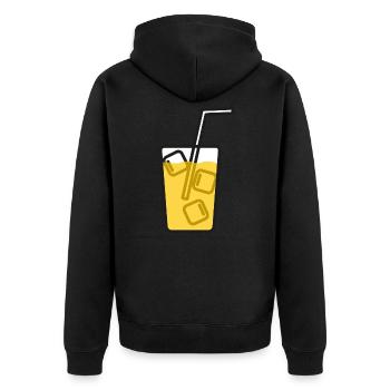 Drink Lemonade Summer - Unisex Premium Organic Zip Hoodie - black - Back - Nico (187cm)