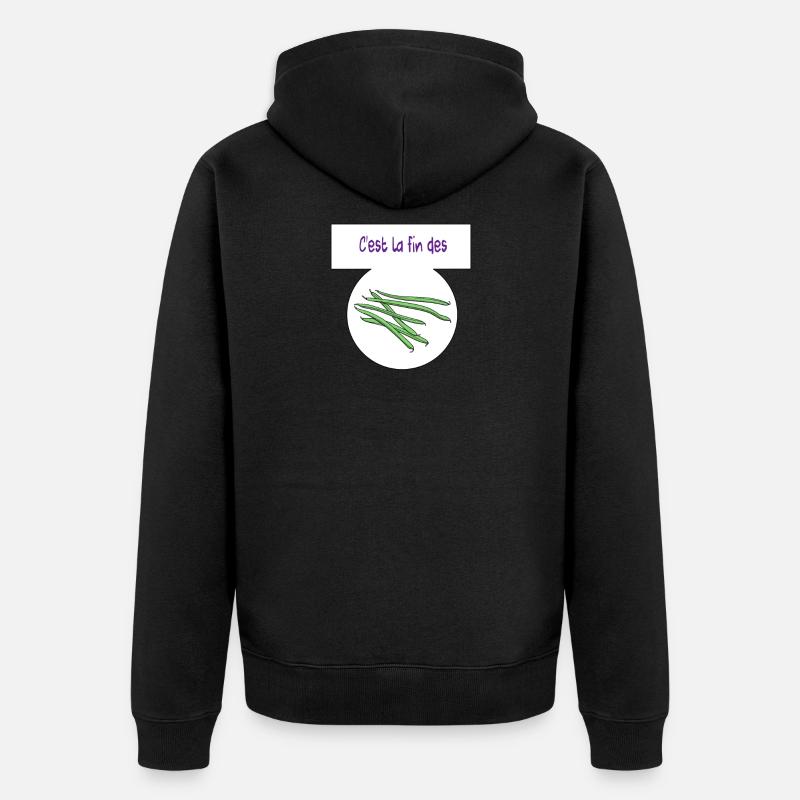 C'est la fin des haricots - Veste à capuche bio Premium Unisexe - noir