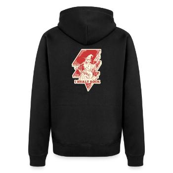 Sorcier magique à bascule - Veste à capuche bio Premium Unisexe - noir - Dos - Nico (187cm)