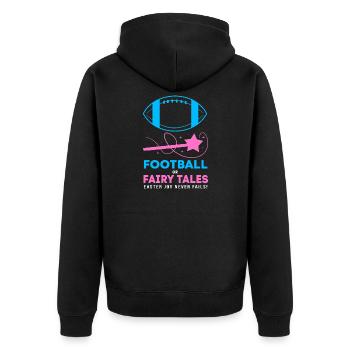 Gender Reveal Ostern Werdende Mutter - Unisex Premium Bio Zip Hoodie - Schwarz - Hinten - Nico (187cm)