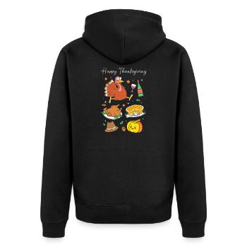 Papa Grand-père Grand-père Thanksgiving Père - Veste à capuche bio Premium Unisexe - noir - Dos - Nico (187cm)