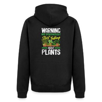 Garten- Und Pflanzenliebhaber Geschenke - Unisex Premium Bio Zip Hoodie - Schwarz - Hinten - Nico (187cm)