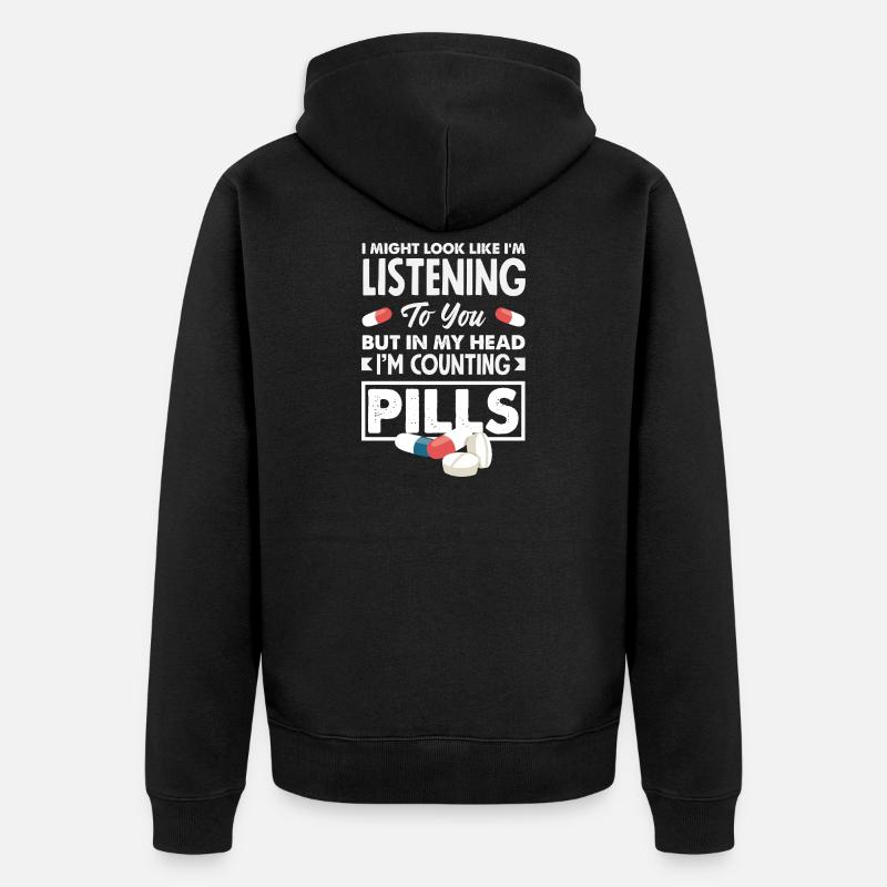 Pharmacien Technicien Pharmaceutique - Veste à capuche bio Premium Unisexe - noir