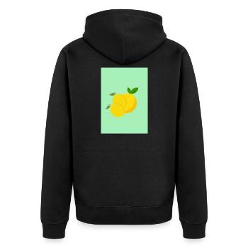 Lemons - Veste à capuche bio Premium Unisexe - noir - Dos - Nico (187cm)