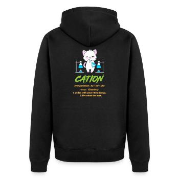 Professeur de chimie Chimie chimiste - Veste à capuche bio Premium Unisexe - noir - Dos - Nico (187cm)