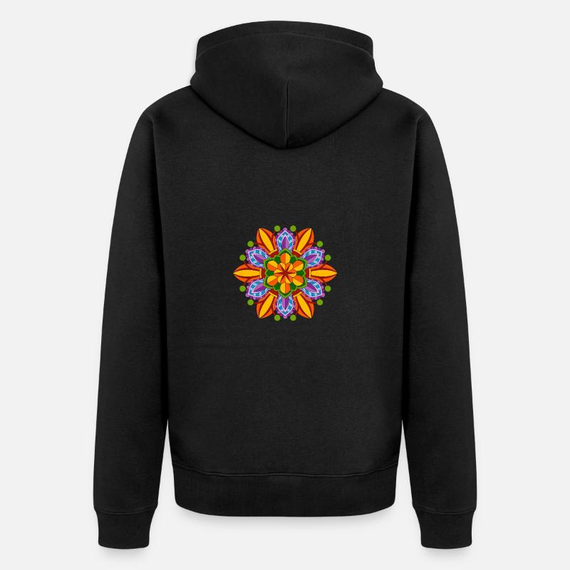 Mandala Meditation Art - Veste à capuche bio Premium Unisexe - noir