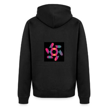 ART. DESIGN. GEEK. VINTAGE. GRAPHIQUE. MANGA - Veste à capuche bio Premium Unisexe - noir - Dos - Nico (187cm)