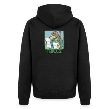Sternzeichen - Schütze - Unisex Premium Bio Zip Hoodie - Schwarz - Hinten - Nico (187cm)