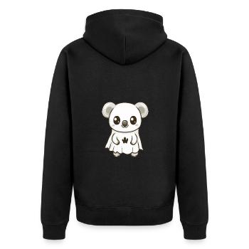 Koala Halloween Drôle Fantôme - Veste à capuche bio Premium Unisexe - noir - Dos - Nico (187cm)