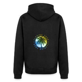 Vacances à Florida Tour - Veste à capuche bio Premium Unisexe - noir - Dos - Nico (187cm)