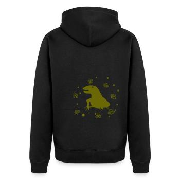 Salamander - Amphibian Animal - Unisex Premium Organic Zip Hoodie - black - Back - Nico (187cm)