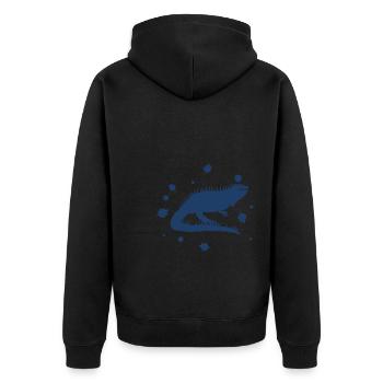 Bearded dragon - amphibian animal - Unisex Premium Organic Zip Hoodie - black - Back - Nico (187cm)
