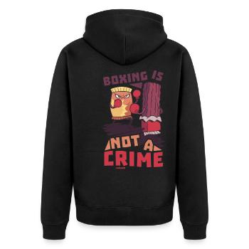 Boxing Is Not A Crime - Unisex Premium Organic Zip Hoodie - black - Back - Nico (187cm)