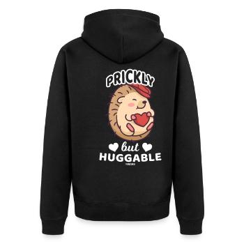 Hérisson - Veste à capuche bio Premium Unisexe - noir - Dos - Nico (187cm)