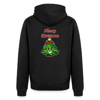 Mignon Joyeux Noël Sapin de Noël - Veste à capuche bio Premium Unisexe - noir - Dos - Nico (187cm)