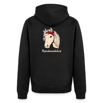 Équitation Filles Équitation Équitation Écurie Cadeau - Veste à capuche bio Premium Unisexe - noir - Dos - Nico (187cm)