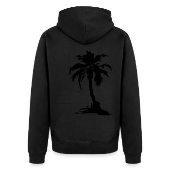 Symbole de la silhouette de Palm Island - Veste à capuche bio Premium Unisexe - noir - Dos - Nico (187cm)