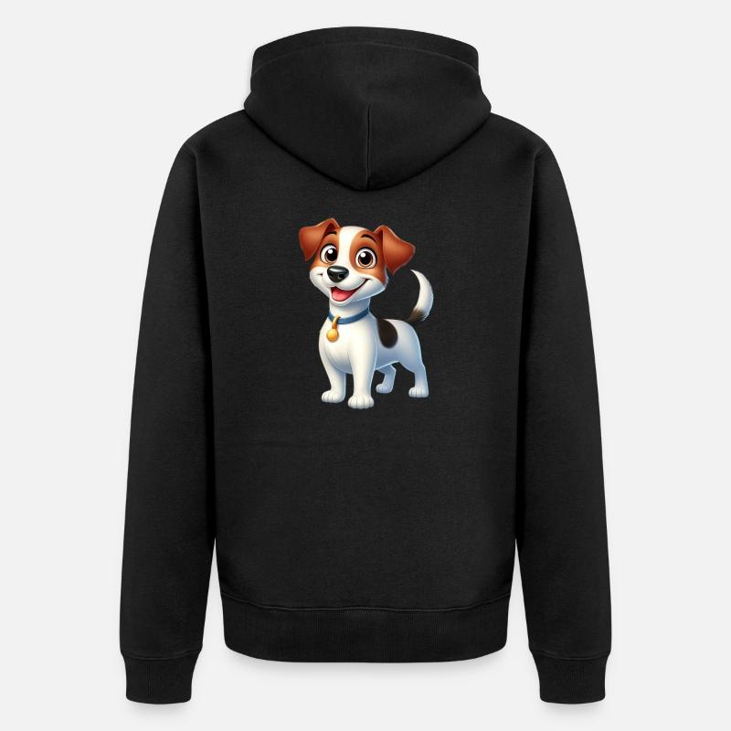 jack russel - Veste à capuche bio Premium Unisexe - noir