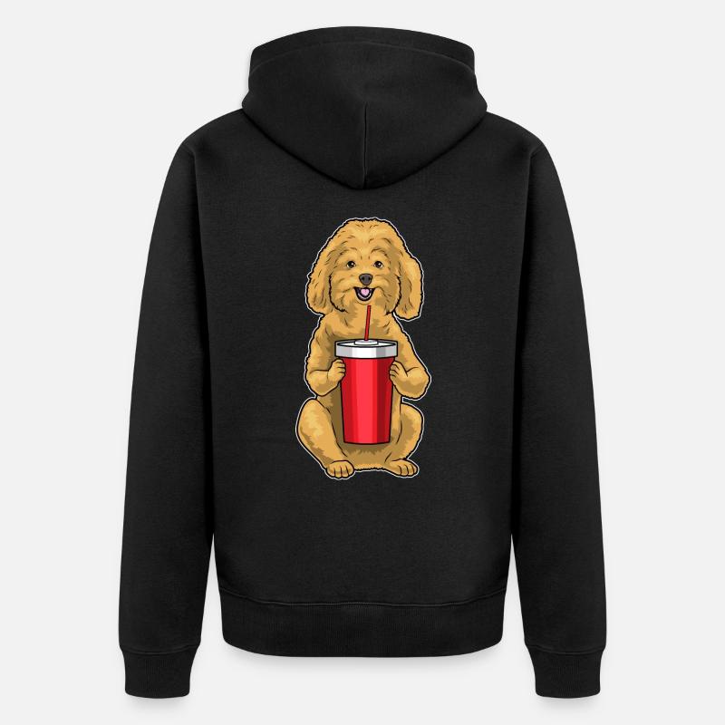 Mug caniche - Veste à capuche bio Premium Unisexe - noir