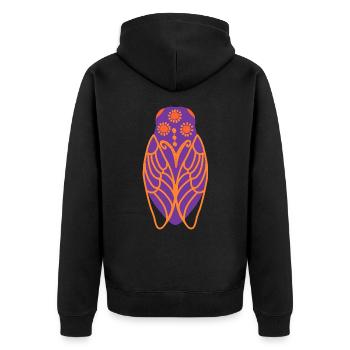 Cigale ensoleillée - Veste à capuche bio Premium Unisexe - noir - Dos - Nico (187cm)