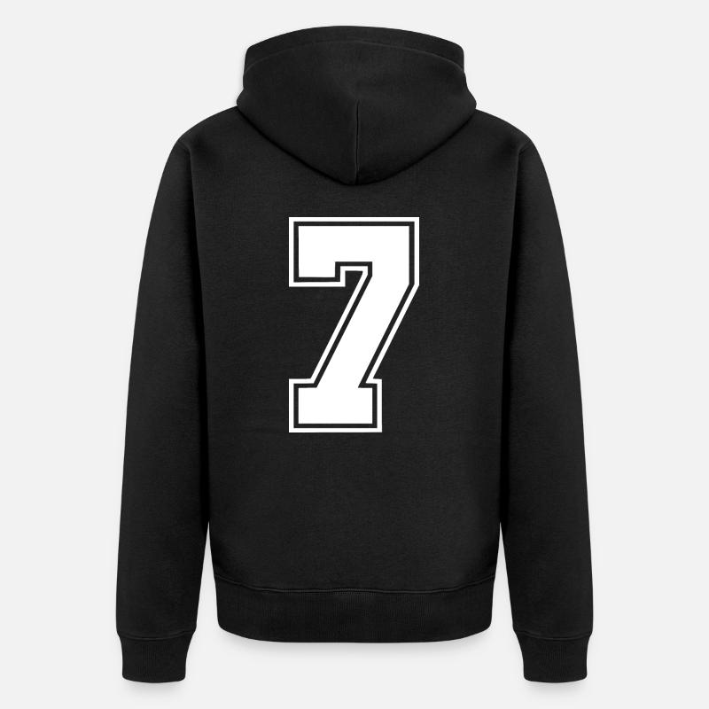 7 - Veste à capuche bio Premium Unisexe - noir