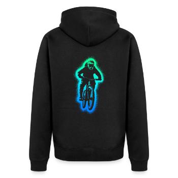 VTT VTT VTT Biker Enfants VTT Garçons - Veste à capuche bio Premium Unisexe - noir - Dos - Nico (187cm)