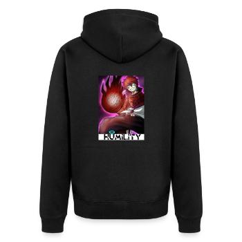 HUMILITY - CRAZY GUYS - Veste à capuche bio Premium Unisexe - noir - Dos - Nico (187cm)
