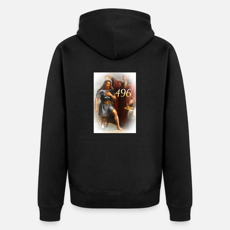 Batême de Clovis 496 - Veste à capuche bio Premium Unisexe - noir