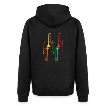 Trombone Collection - Trombone Player - Veste à capuche bio Premium Unisexe - noir - Dos - Nico (187cm)
