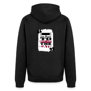 Animal House Cat Pet Lover Animals Anniversary - Unisex Premium Organic Zip Hoodie - black - Back - Nico (187cm)