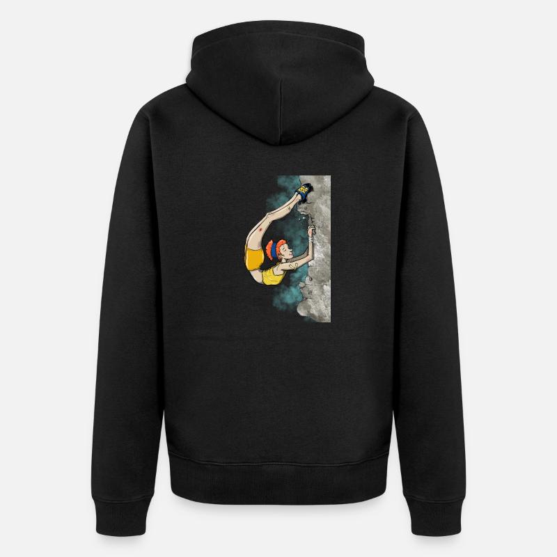 Grimpeur flexible - Veste à capuche bio Premium Unisexe - noir