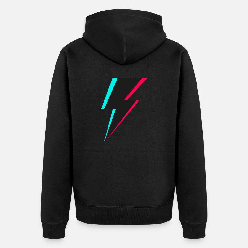Logo de l’éclair - Veste à capuche bio Premium Unisexe - noir