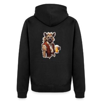Hyène / Afrique / Safrai / Zoo / Wildis / Animal - Veste à capuche bio Premium Unisexe - noir - Dos - Nico (187cm)