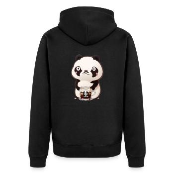 Otaku Kawaii Manga Anime Panda Bear Tasse à café - Veste à capuche bio Premium Unisexe - noir - Dos - Nico (187cm)