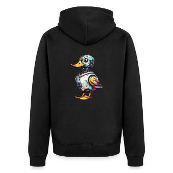 Robot Animal / AI / Mechanized Animals / Comic - Unisex Premium Organic Zip Hoodie - black - Back - Nico (187cm)
