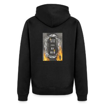 Who is she she is me i wanna be her! Delilah Bon M - Unisex Premium Bio Zip Hoodie - Schwarz - Hinten - Nico (187cm)