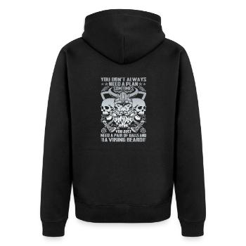Scandinavie nordique rétro viking mythologie mystique - Veste à capuche bio Premium Unisexe - noir - Dos - Nico (187cm)