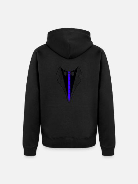 Tuxedo Shirt - Unisex Premium Organic Zip Hoodie - black