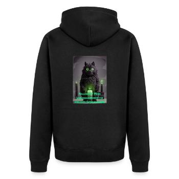 Halloween 8 - Unisex Premium Bio Zip Hoodie - Schwarz - Hinten - Nico (187cm)