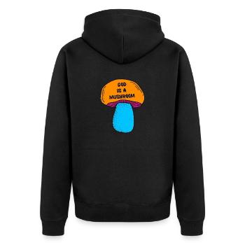 God is a mushroom - Veste à capuche bio Premium Unisexe - noir - Dos - Nico (187cm)