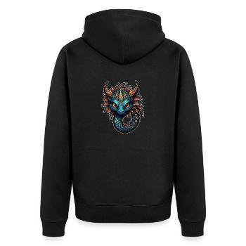Créature fantastique adorable - Veste à capuche bio Premium Unisexe - noir - Dos - Nico (187cm)