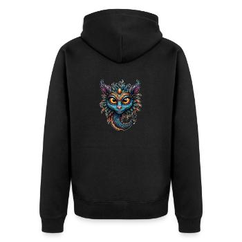 Créature fantastique adorable - Veste à capuche bio Premium Unisexe - noir - Dos - Nico (187cm)