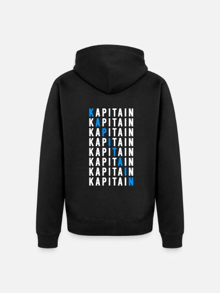 Kapitain - Unisex Premium Bio Zip Hoodie - Schwarz