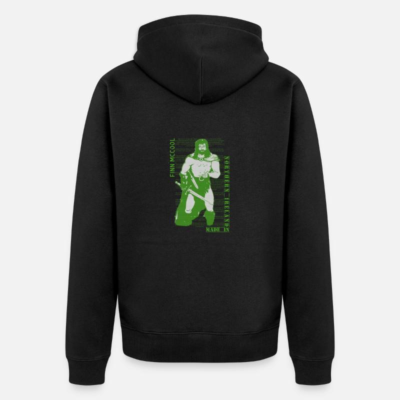 Finn McCool - Unisex Premium Bio Zip Hoodie - Schwarz