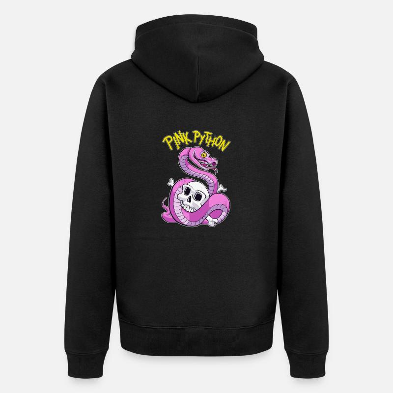 Pink Python - Unisex Premium Organic Zip Hoodie - black