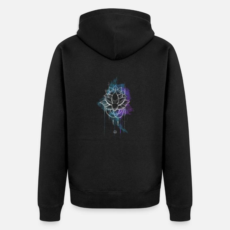 mandala solstice d'été - Veste à capuche bio Premium Unisexe - noir