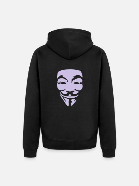 GUY FAWKES, anonymous, occupy - Veste à capuche bio Premium Unisexe - noir