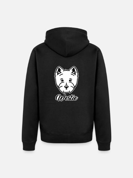 Westie - Unisex Premium Organic Zip Hoodie - black