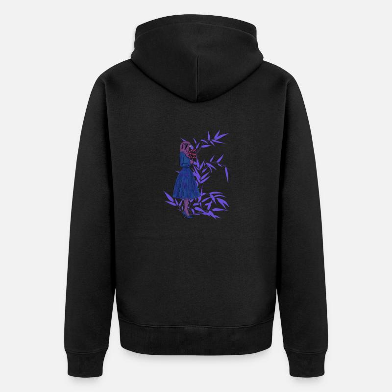 faucon rose - Veste à capuche bio Premium Unisexe - noir